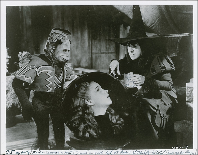 Lot 1406 Wizard of Oz: Margaret Hamilton Signed Photograph