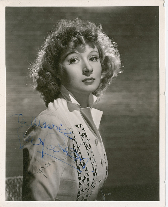 Lot 1098 Greer Garson Signed Photograph