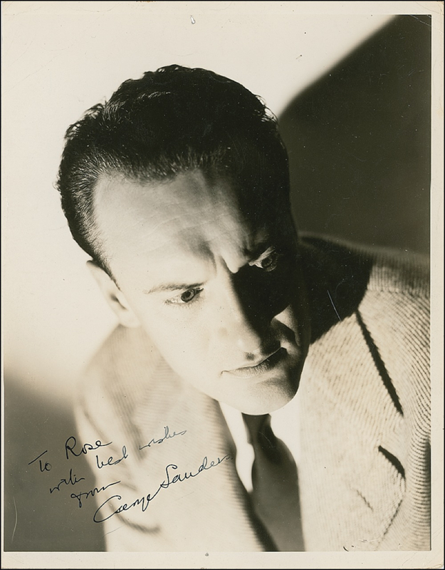 Lot 1310 George Sanders Signed Photograph