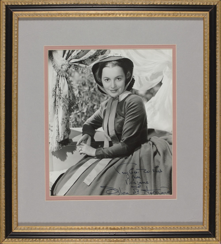 Lot 1104 Gone With the Wind: Olivia deHavilland Signed Photograph