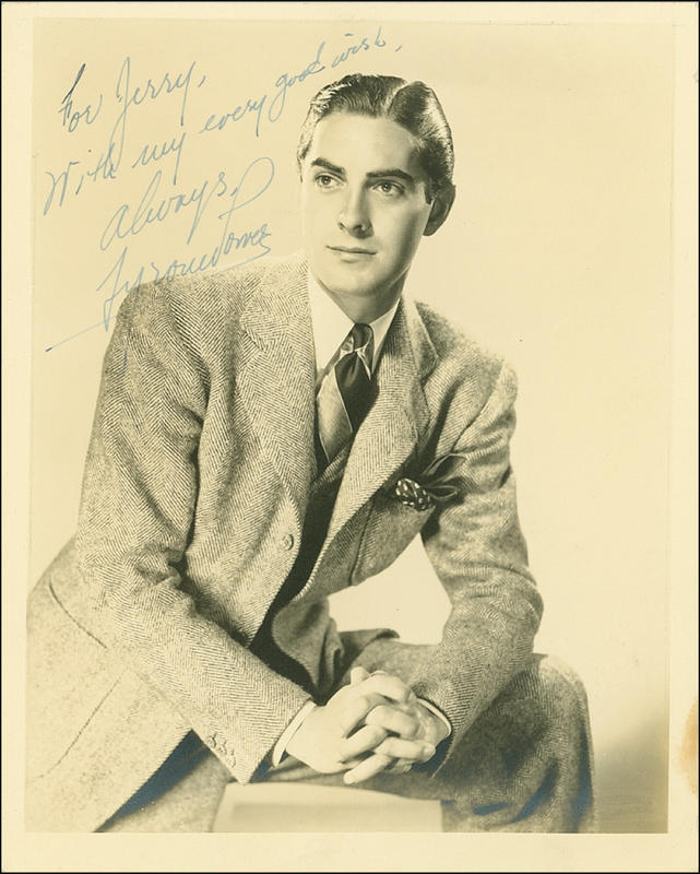 Lot 1275 Tyrone Power Signed Photograph