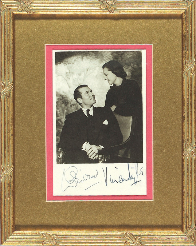 Lot 1192 Vivien Leigh and Laurence Olivier Signed Photograph