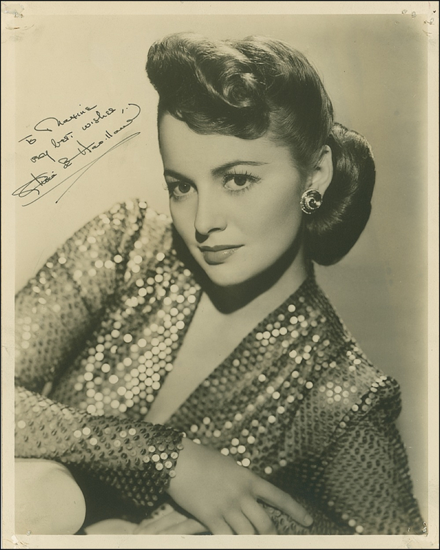 Lot 1053 Olivia de Havilland Signed Photograph