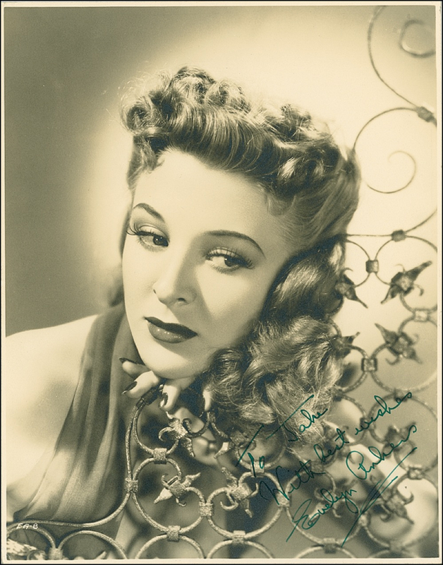 Lot 949 Evelyn Ankers Signed Photograph