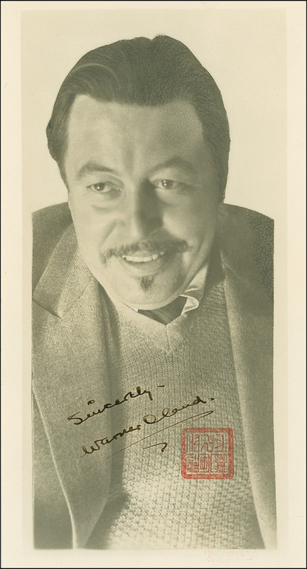 Lot 1252 Warner Oland Signed Photograph