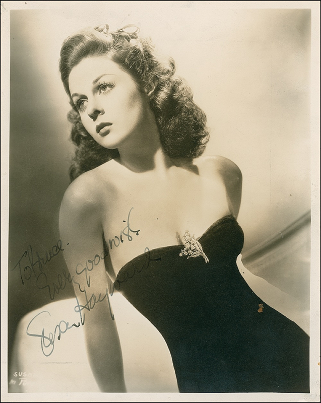 Lot 1126 Susan Hayward Signed Photograph