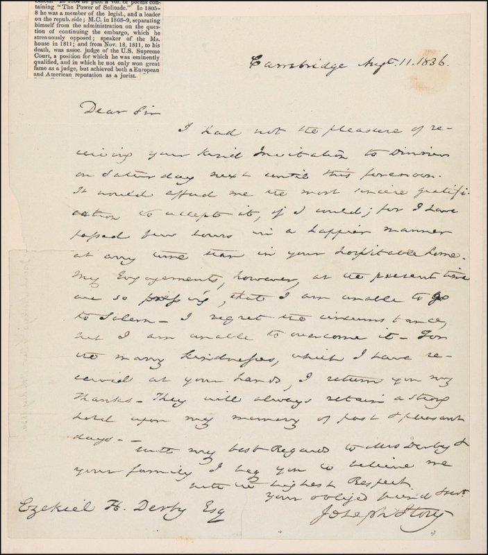 Lot 320 Joseph Story and Daniel Webster Group Lot