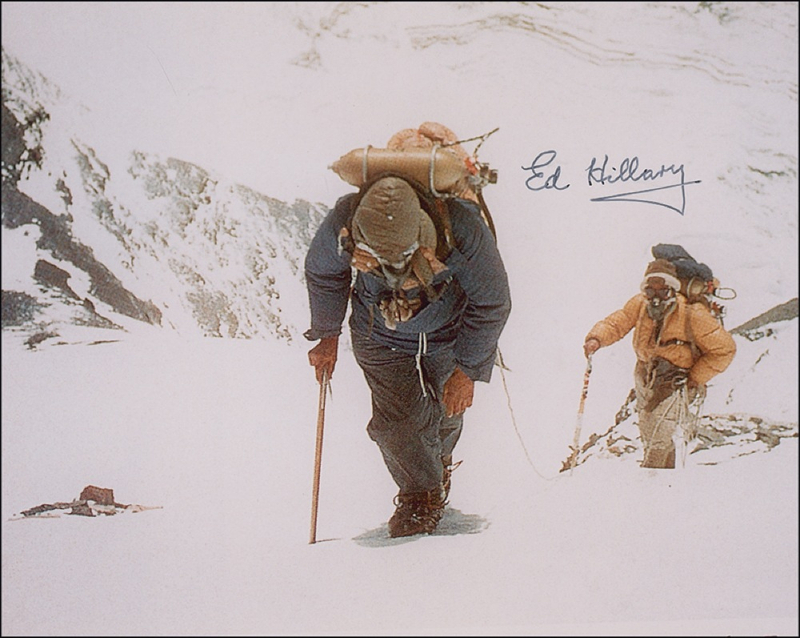 Lot 248 Edmund Hillary Signed Photograph