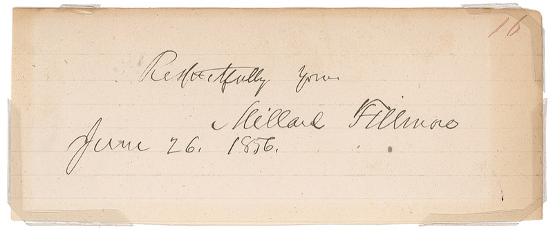 Lot 50 Millard Fillmore Signature