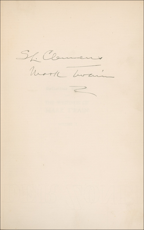 Lot 484 Samuel L. Clemens: Signed edition of his complete works