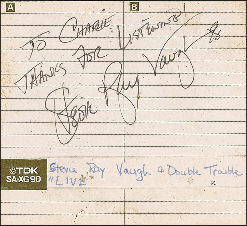 Lot 904 Stevie Ray Vaughan Cassette Insert