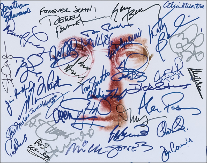 Lot 797 John Lennon Tribute Signed Photograph