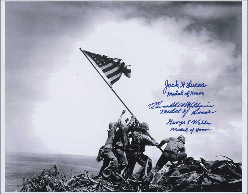 Lot 371 Iwo Jima Signed Photograph