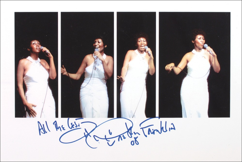 Lot 748 Aretha Franklin Signed Photograph
