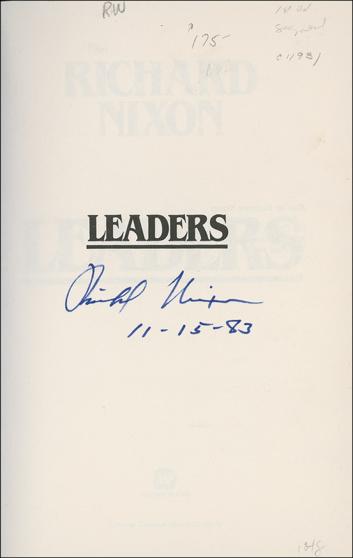 Lot 109 Richard Nixon Book