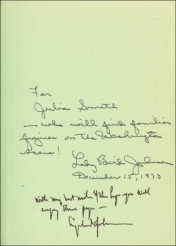 Lot 87 Lyndon B. and Lady Bird Johnson Book