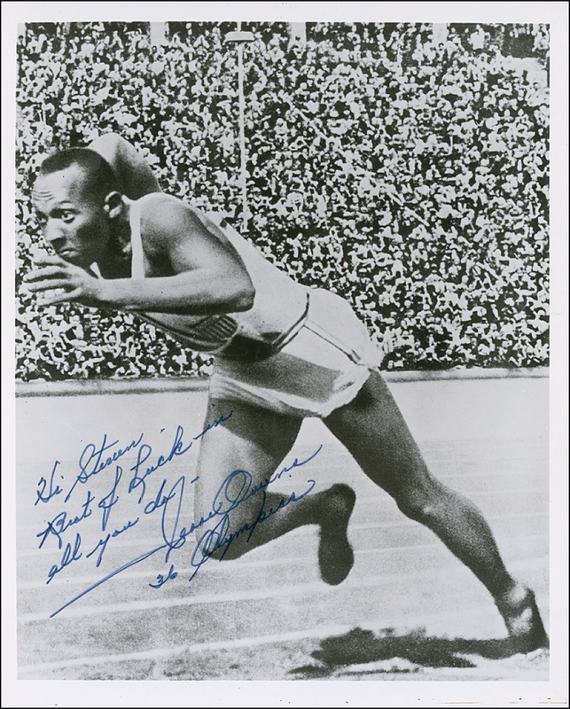 Lot 1535 Jesse Owens Signed Photograph