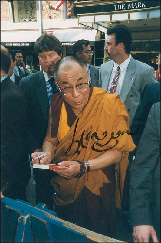 Lot 197 Dalai Lama Signed Photograph