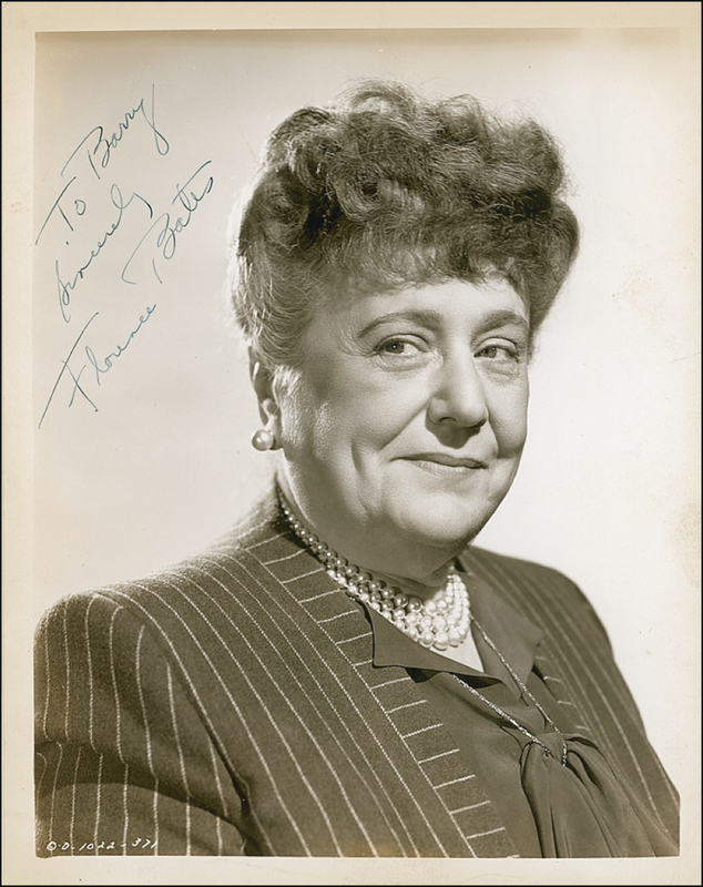 Lot 975 Florence Bates Signed Photograph