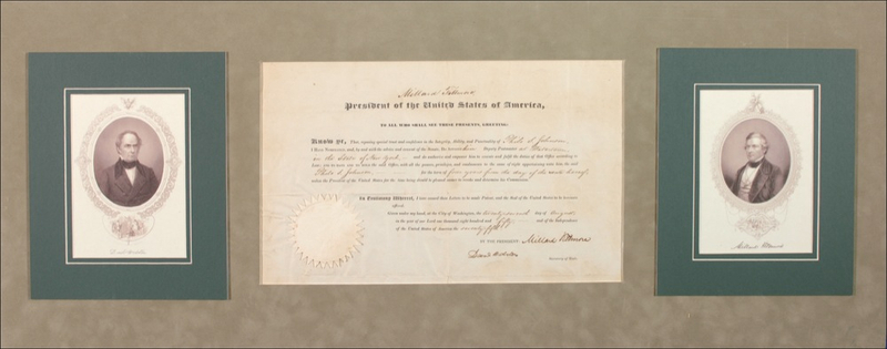 Lot 49 Millard Fillmore and Daniel Webster Signed Document