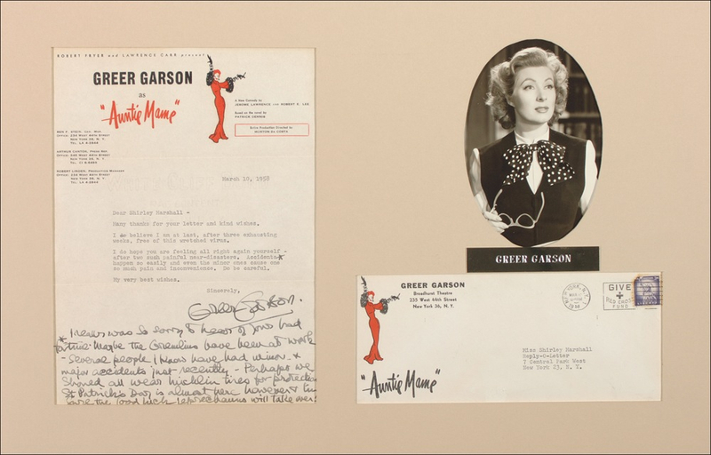 Lot 1099 Greer Garson Typed Letter Signed