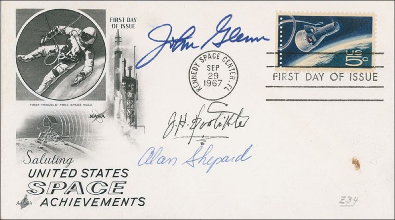 Lot 446 Alan Shepard and John Glenn First Day Cover