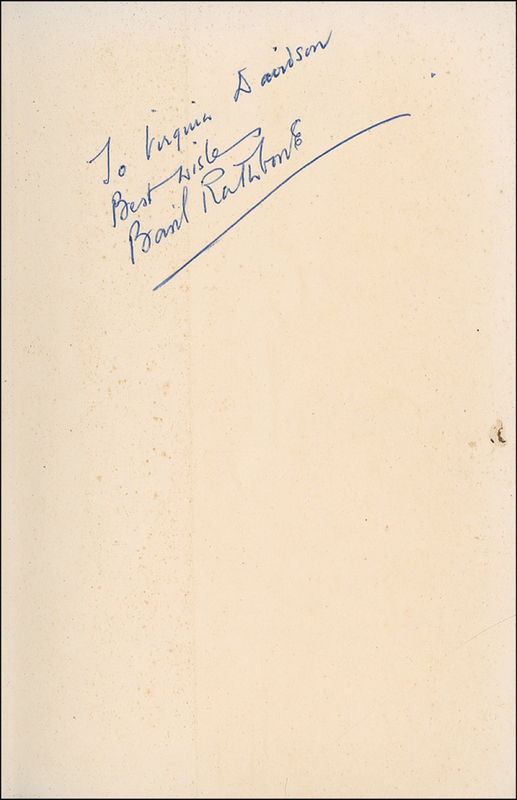 Lot 1288 Basil Rathbone Book