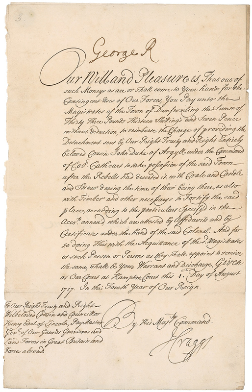 Lot 232 George I Signed Document