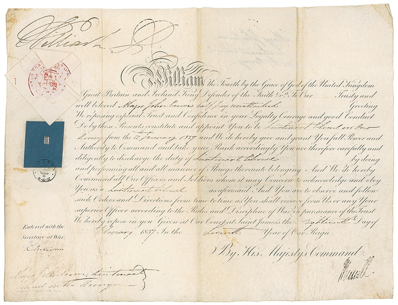 Lot 345 William IV: Signed months before his death
