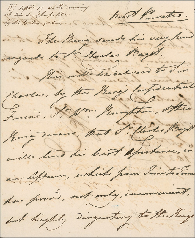 Lot 235 George IV: “Highly disgusting to the King’s feelings”