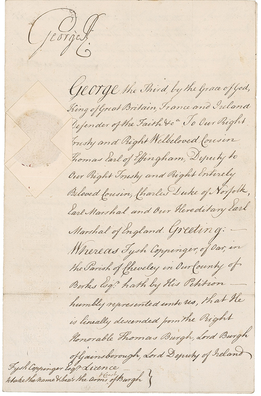 Lot 234 George III Signed Document