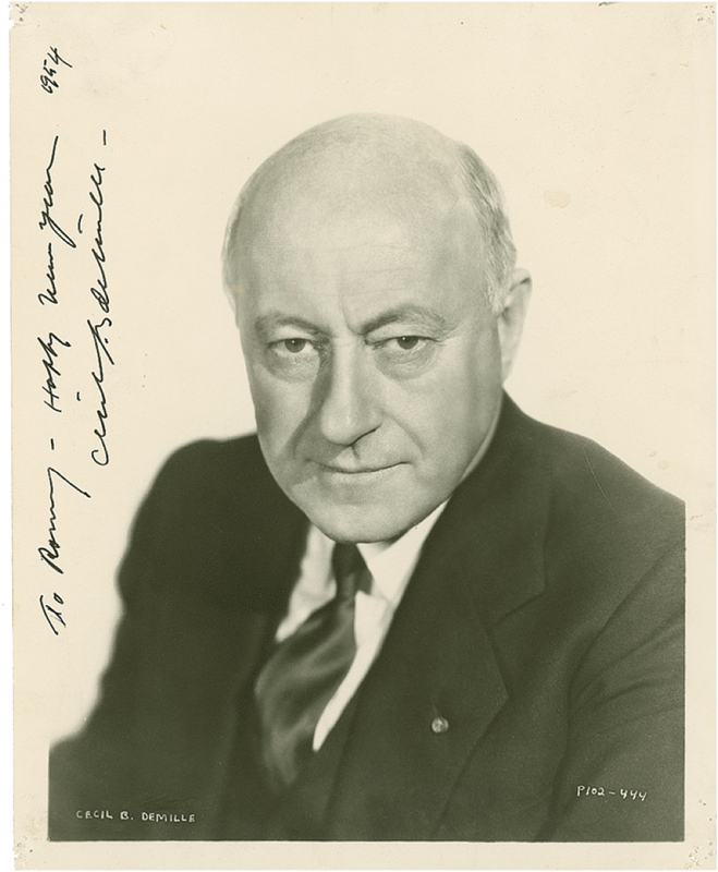 Lot 1058 Cecil B. DeMille Signed Photograph