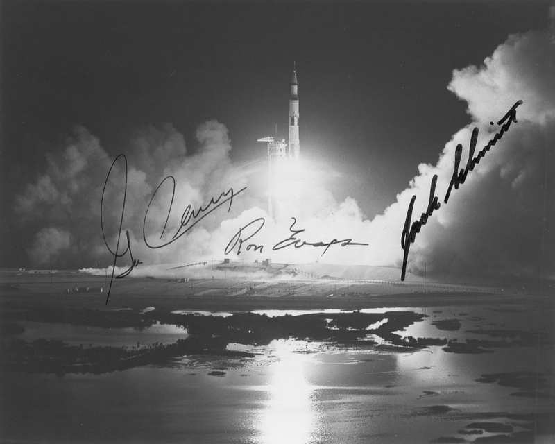 Lot 416 Apollo 17 Signed Photograph