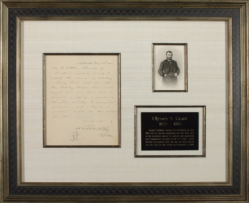Lot 67 U. S. Grant: WARTIME HORSE SHORTAGE: ?All on hand be forwarded as rapidly as possible to this place?