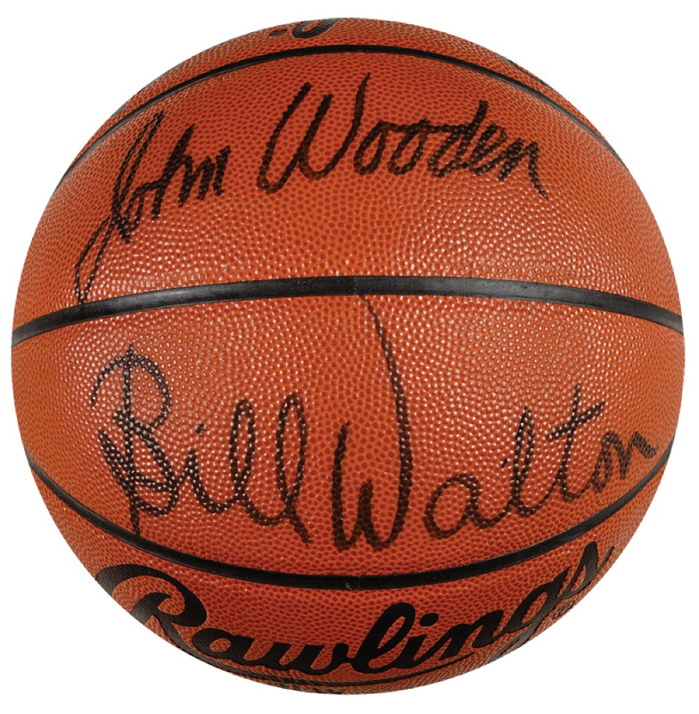 Lot 1589 John Wooden and Bill Walton Basketball