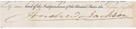 Lot #80 Andrew Jackson Signed Document - Image 2