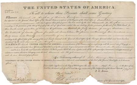 Lot #5 John Quincy Adams Signed Document