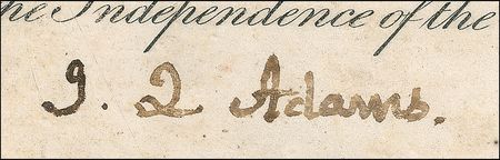 Lot #5 John Quincy Adams Signed Document - Image 2