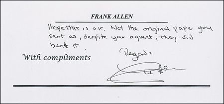 Lot #867 The Searchers: Allen, Frank Handwritten Lyrics - Image 1