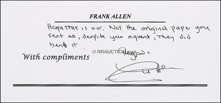Lot #867 The Searchers: Allen, Frank Handwritten Lyrics - Image 3