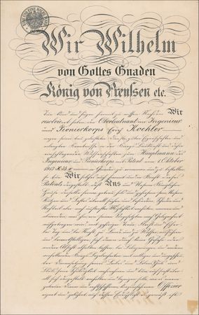 Lot #343 Wilhelm II Signed Document - Image 1