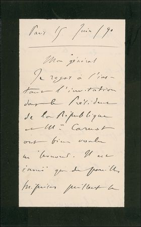 Lot #863 Camille Saint-Saëns Handwritten Letter Signed - Image 4