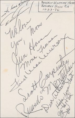 Lot #1391 John Wayne and Friends Signature - Image 2