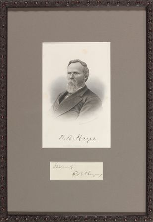 Lot #76 Rutherford B. Hayes Signature - Image 1
