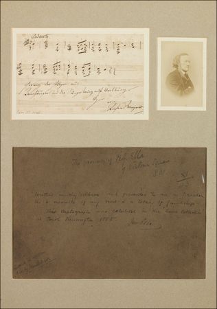 Lot #908 Richard Wagner Signed Musical Quote - Image 1
