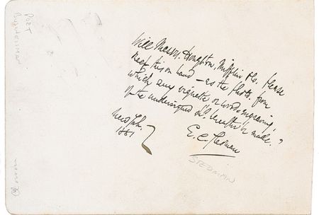 Lot #592 E. C. Stedman Signed Photograph - Image 1