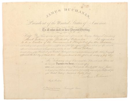 Lot #16 James Buchanan: Buchanan appoints a