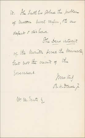 Lot #495 Richard Henry Dana, Jr.: Writing on the two great ironclads of the Civil War: ?Disgraced in the eye of Europe & America by this affair of the Merrimack? - Image 2