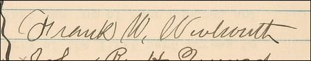 Lot #347 Frank W. Woolworth Signed Document - Image 3