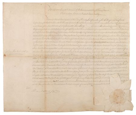 Lot #207 John Dickinson Signed Document - Image 1